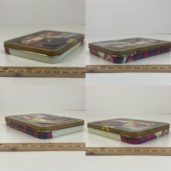 Vtg 1997 Coca Cola Santa Christmas Hinged Tin with 2 Sealed Decks Playing Cards - Picture 8 of 10